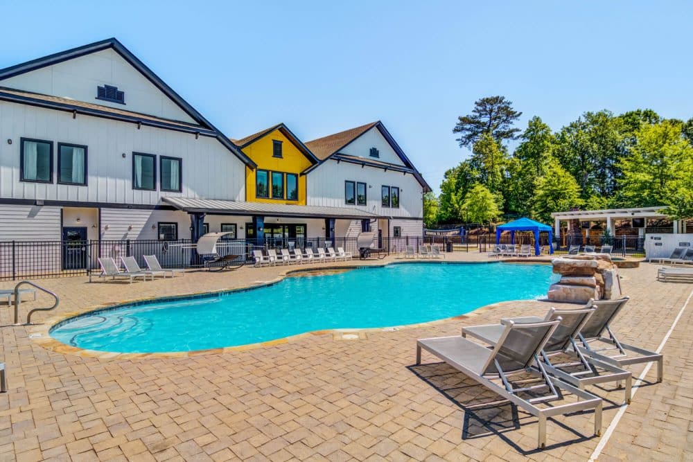 the collective at auburn luxury off campus cottage apartments near auburn university resort style pool